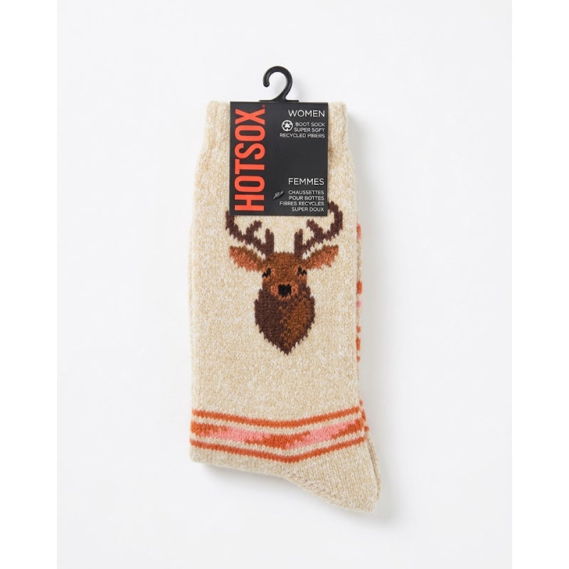 Chaussettes hautes pour femme Hotsox motif cerf
