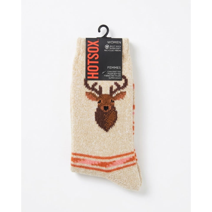 Chaussettes hautes pour femme Hotsox motif cerf
