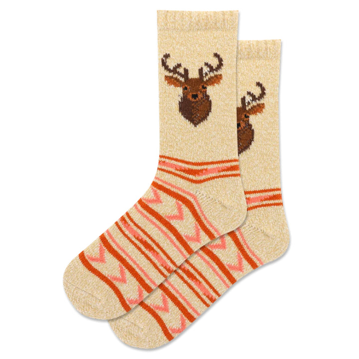 Chaussettes hautes pour femme Hotsox motif cerf