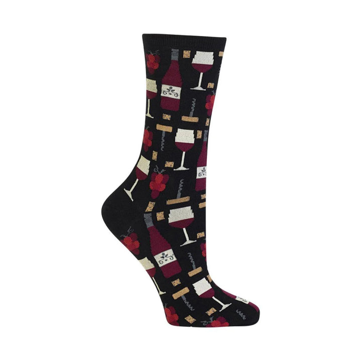 Chaussettes mi-mollet pour femme Hotsox motif vin