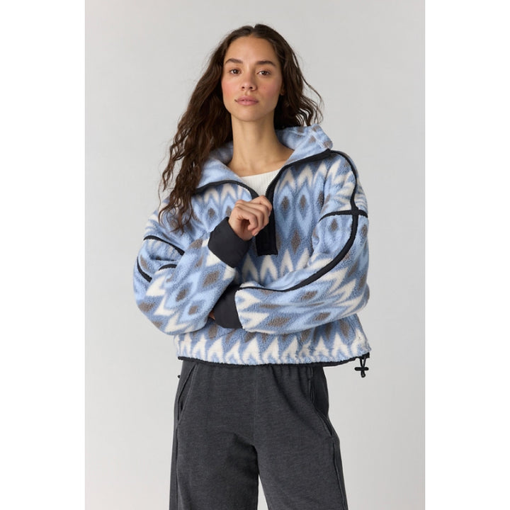 Polaire à demi-zip imprimée Mountain High de Free People