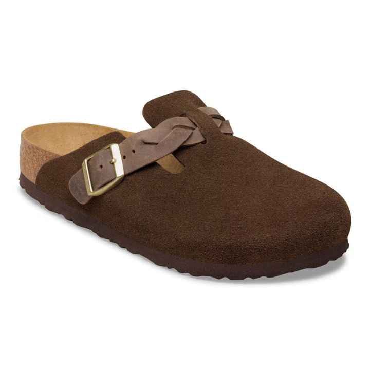 Birkenstock Boston Braid Carafe Suede / Oiled Leather - Narrow