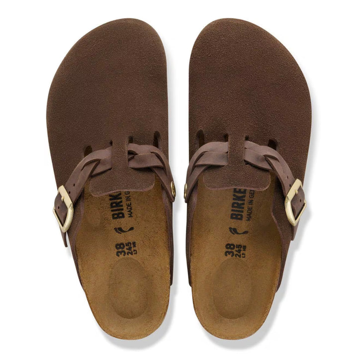 Birkenstock Boston Braid Carafe Suede / Oiled Leather - Narrow