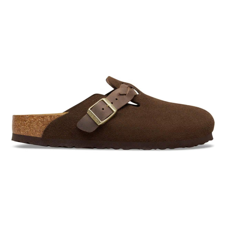 Birkenstock Boston Braid Carafe Suede / Oiled Leather - Narrow