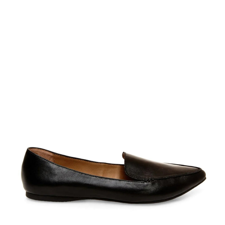 Steve Madden Feather Black Leather