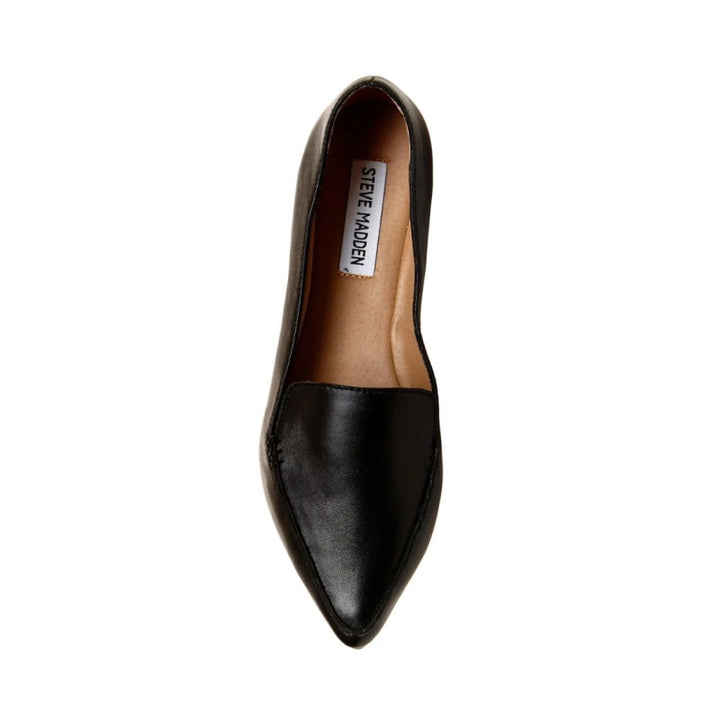 Steve Madden Feather Black Leather