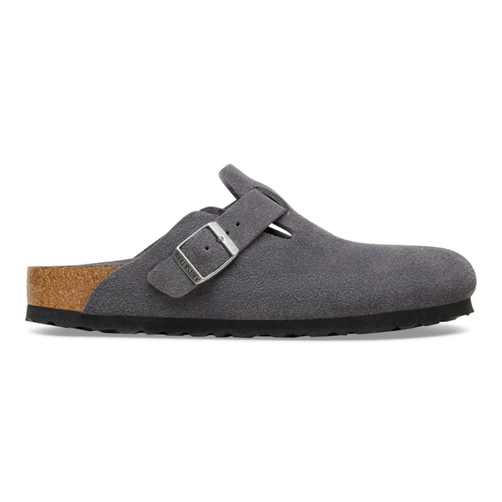 Birkenstock Boston Soft Footbed Charcoal Suede - Regular
