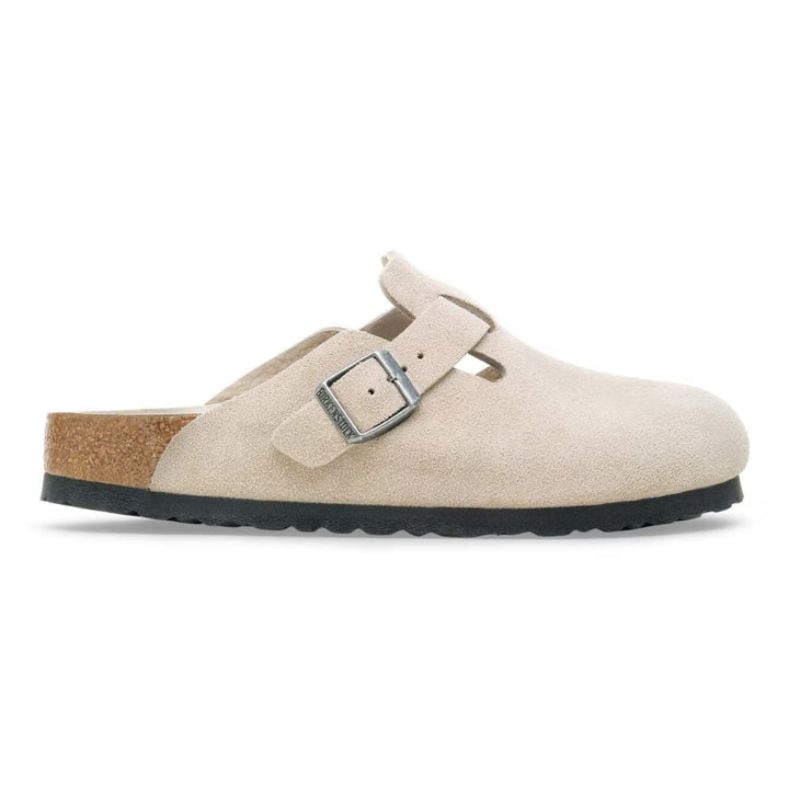 Birkenstock Boston Soft Footbed Oyster Suede - Narrow