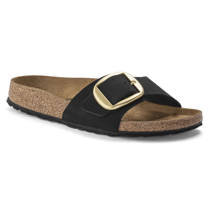 Birkenstock Madrid Big Buckle Black Nubuck - Narrow
