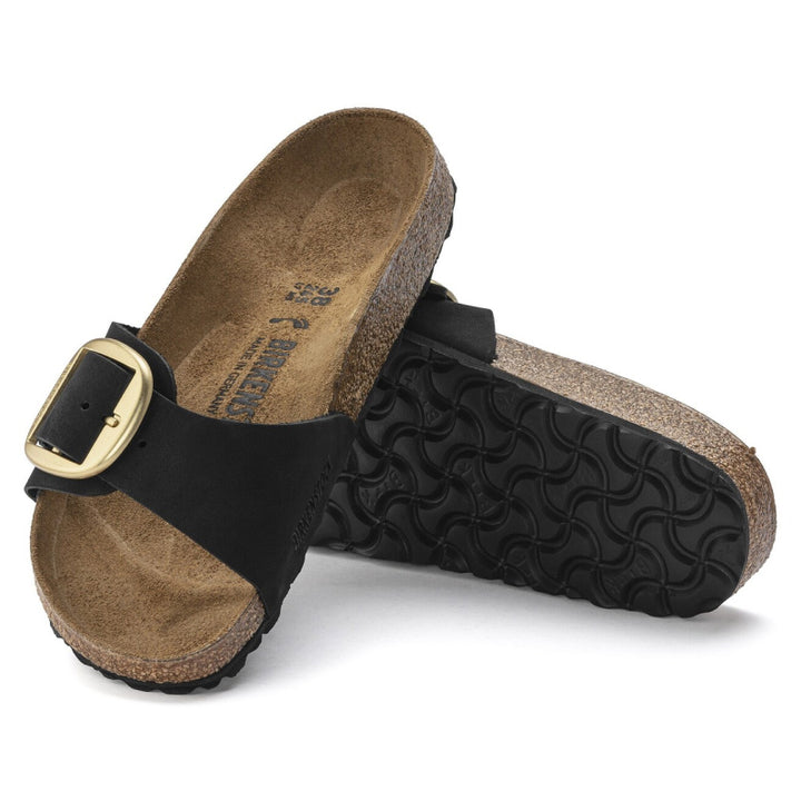 Birkenstock Madrid Big Buckle Black Nubuck - Narrow
