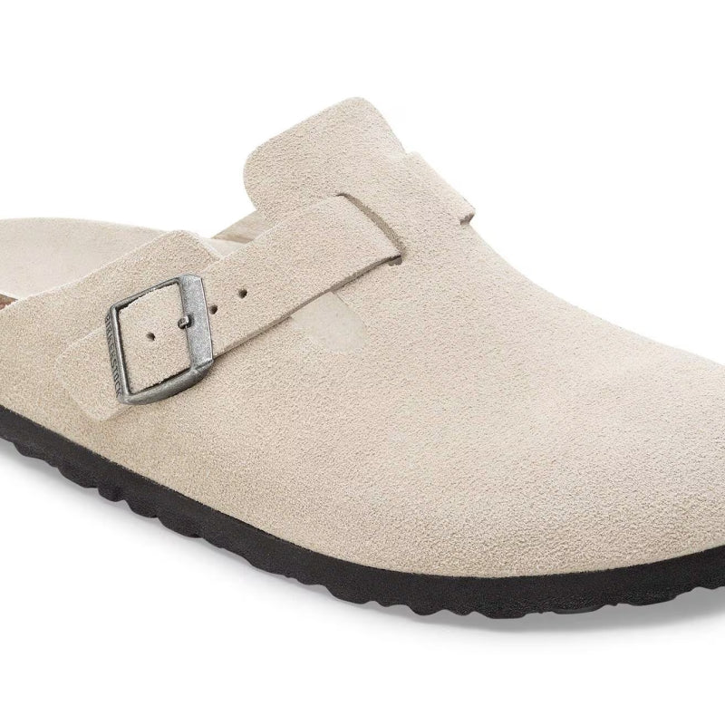 Birkenstock Boston Soft Footbed Oyster Suede - Narrow