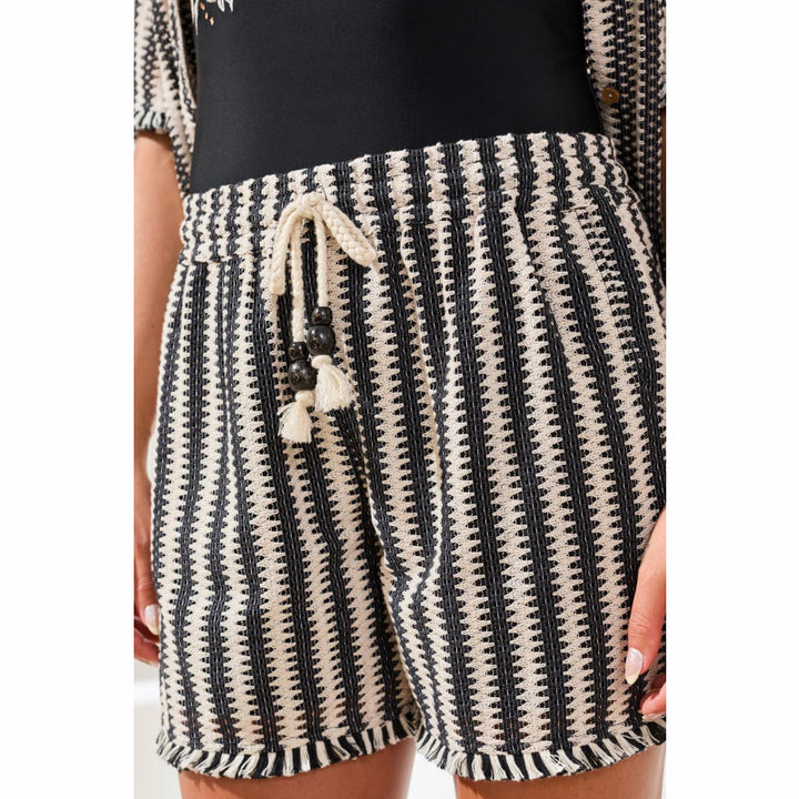 Tribal Lined Pull On Short with Drawcord