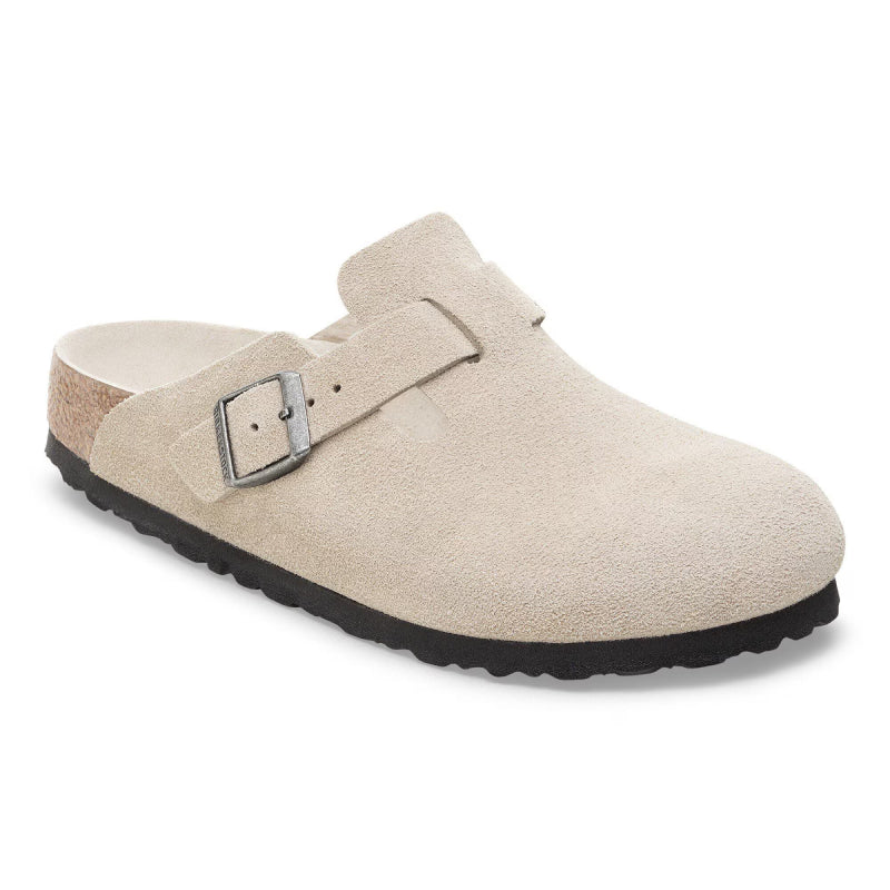 Birkenstock Boston Soft Footbed Oyster Suede - Narrow