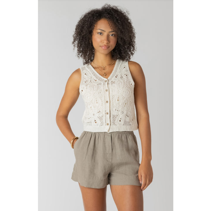 Room 34 Crochet Buttoned Vest