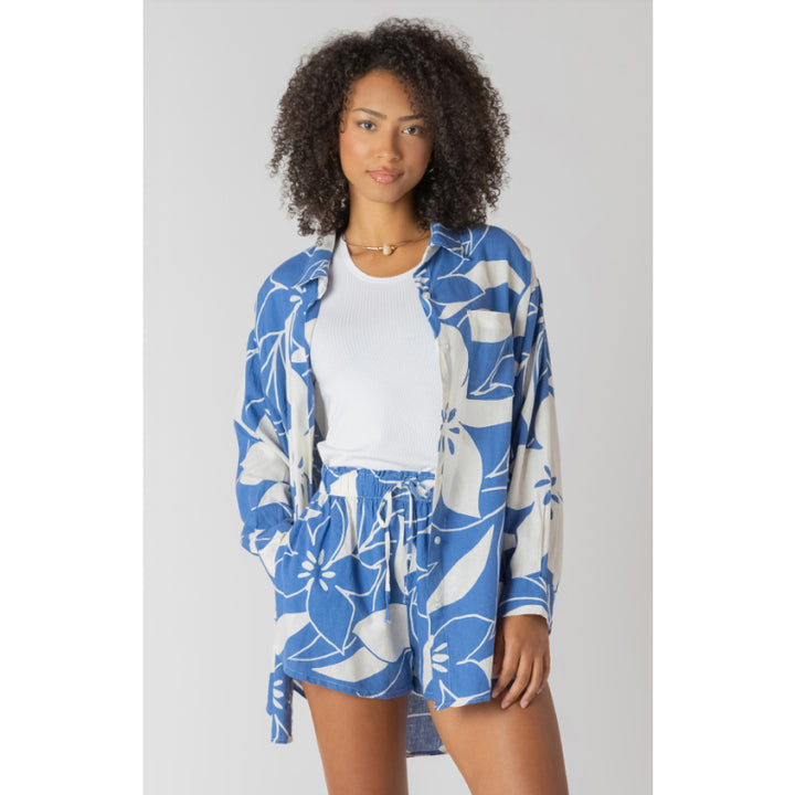 Room 34 Button Front Linen Shirt