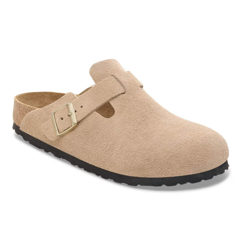 Birkenstock Boston Sandcastle Suede - Narrow