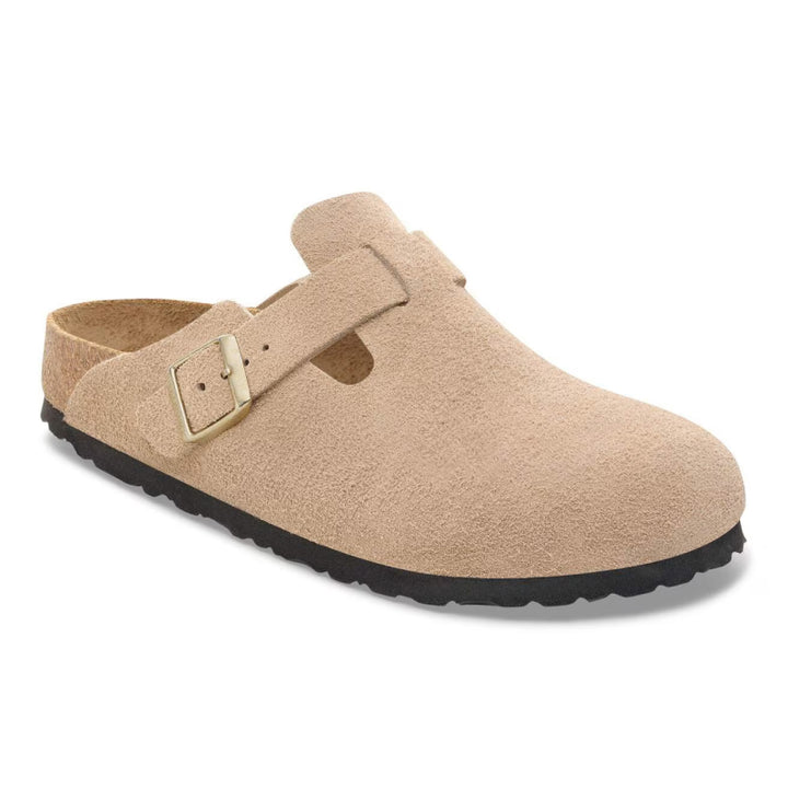 Birkenstock Boston Sandcastle Suede - Narrow