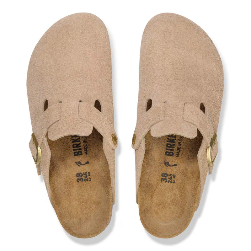 Birkenstock Boston Sandcastle Suede - Narrow
