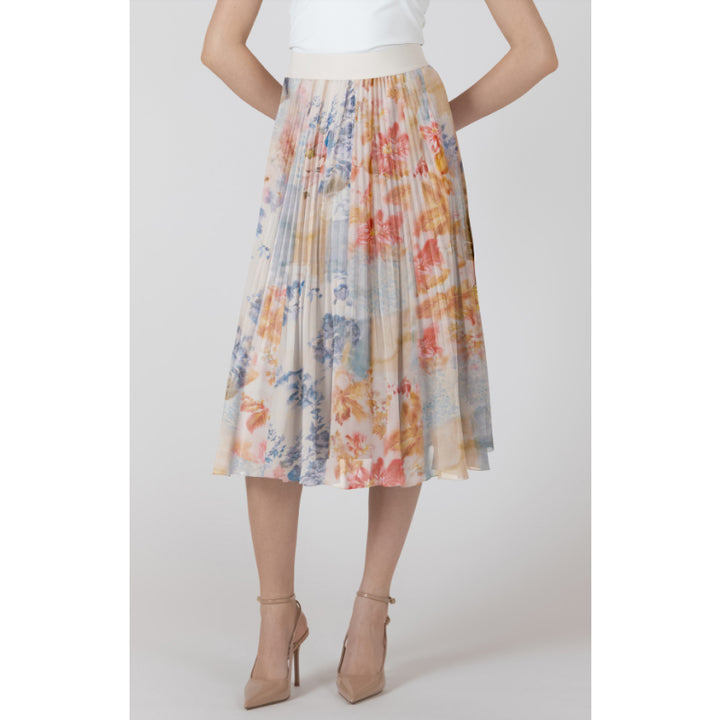 Black Tape Pleated Skirt