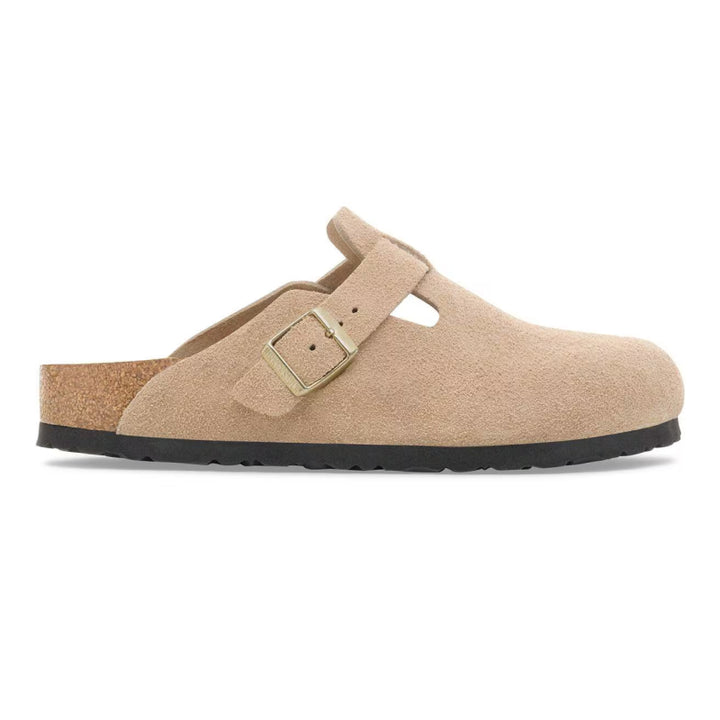 Birkenstock Boston Sandcastle Suede - Narrow