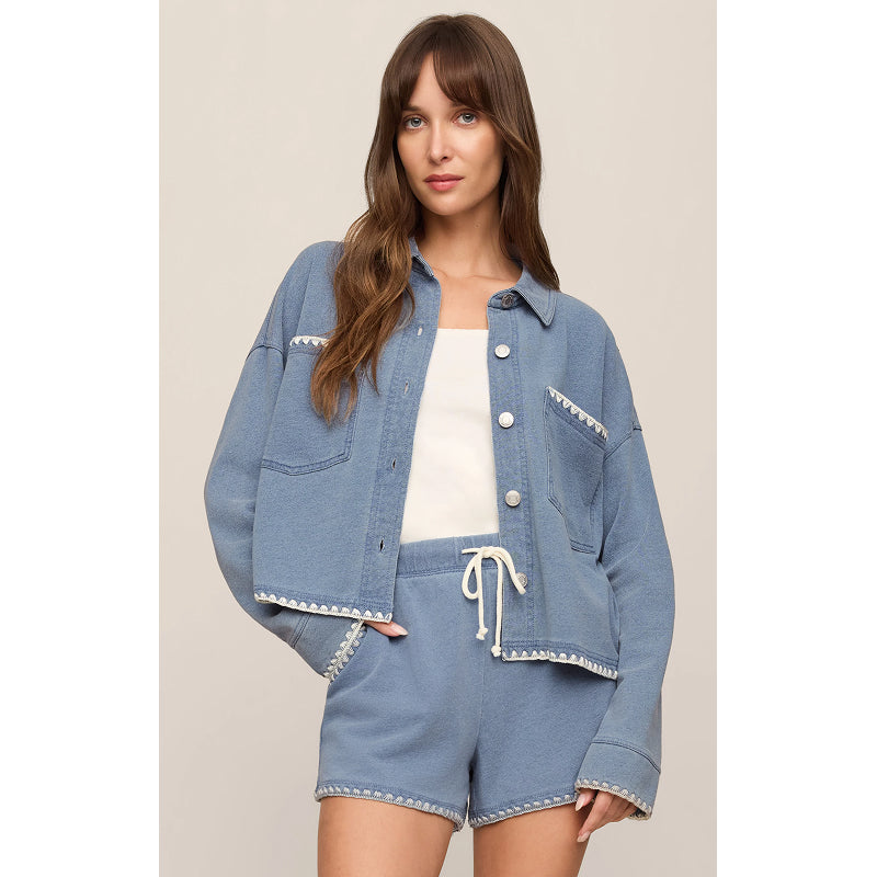 Z Supply All Day Crop Whipstitch Jacket