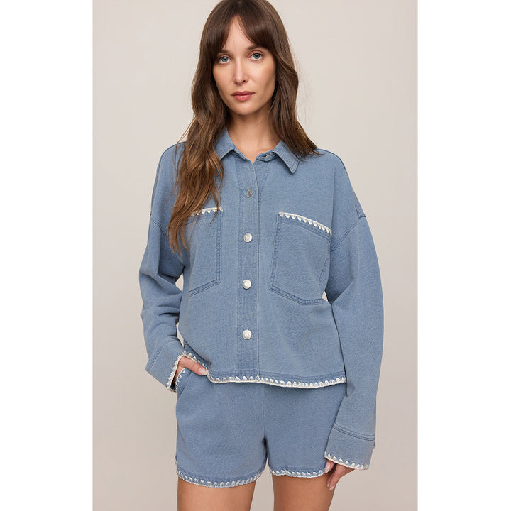 Z Supply All Day Crop Whipstitch Jacket