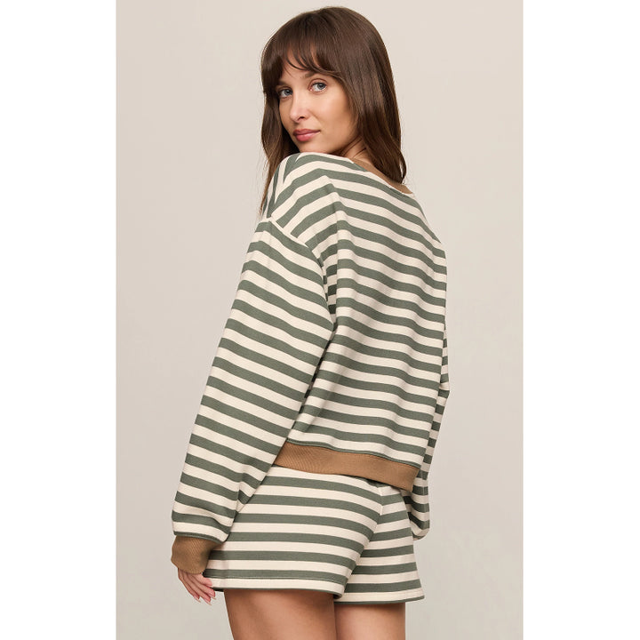 Z Supply Low Key Stripe Sweatshirt