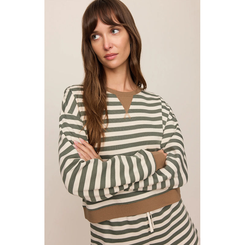 Z Supply Low Key Stripe Sweatshirt