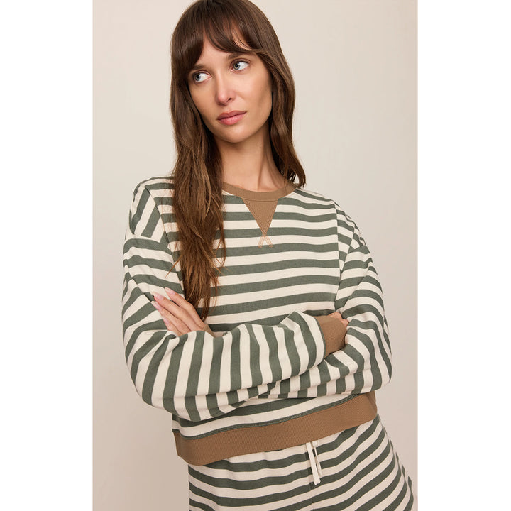 Z Supply Low Key Stripe Sweatshirt