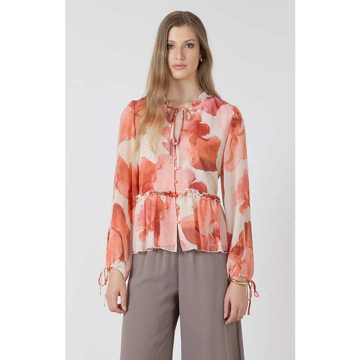 Black Tape Soft Peplum Blouse