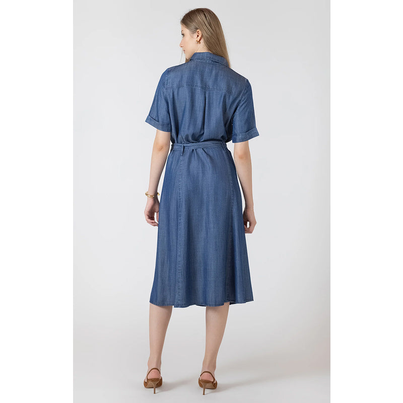 Black Tape Belted Utility Midi Dress