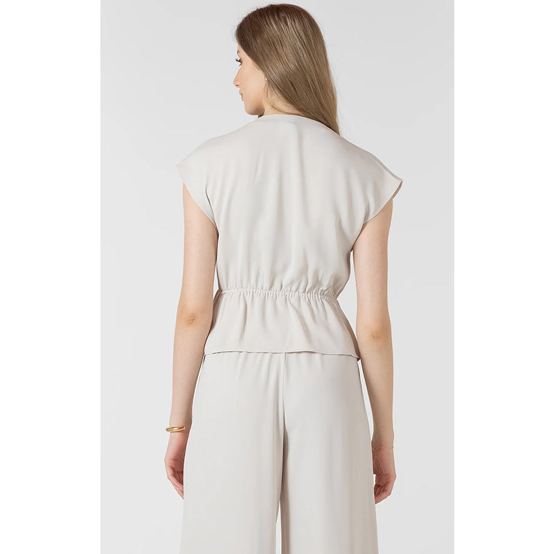 Black Tape Drapey Wrap Top