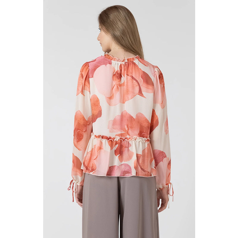 Black Tape Soft Peplum Blouse