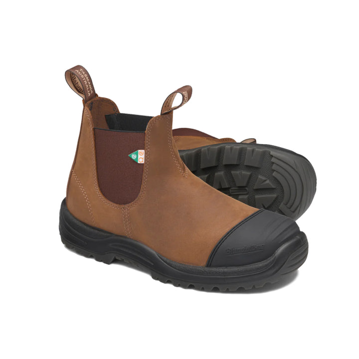 Blundstone 169 - Work & Safety Rubber Toe Cap Boot - Crazy Horse Brown