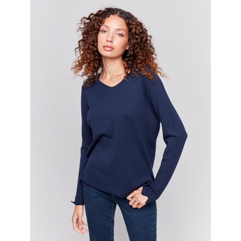 Charlie B Solid Basic Sweater