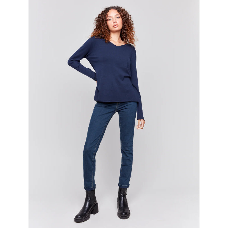 Charlie B Solid Basic Sweater