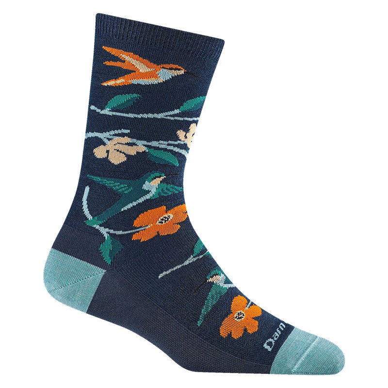 Darn Tough Women's Birds Of A Feather Crew Lightweight Lifestyle Socks