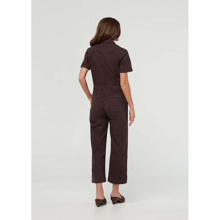 DUER Stretch Canvas Girlfriend Jumpsuit - Garment Dye Espresso
