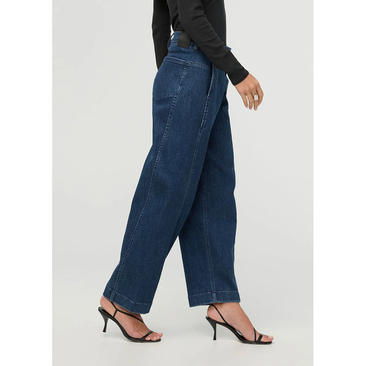 DUER Performance Denim+ High Rise Barrel - Dark Stone