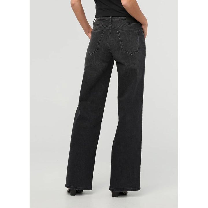 DUER Performance Denim+ High Rise Wide Leg - Faded Black
