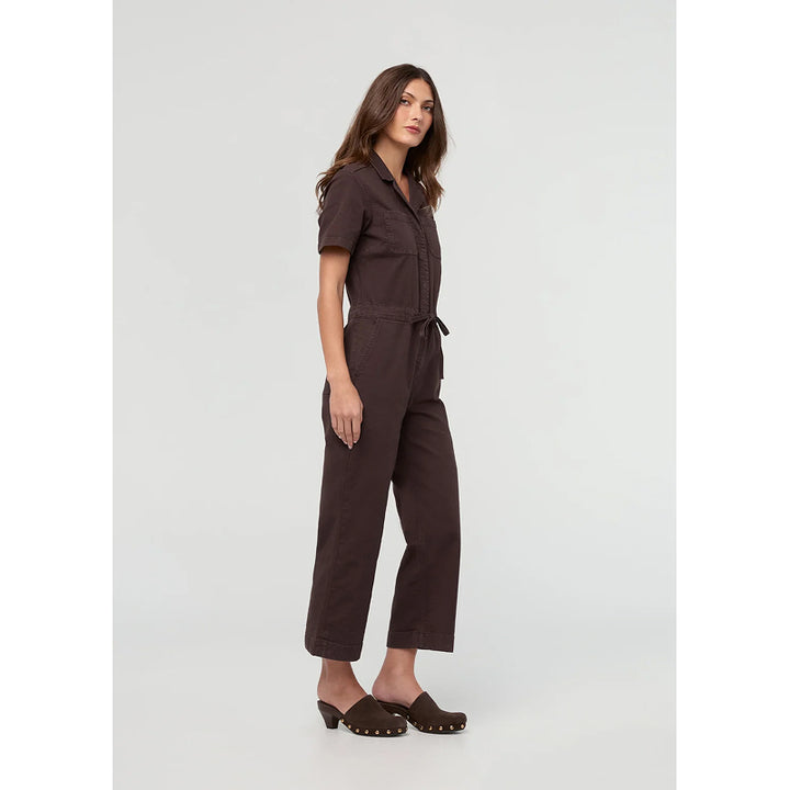 DUER Stretch Canvas Girlfriend Jumpsuit - Garment Dye Espresso