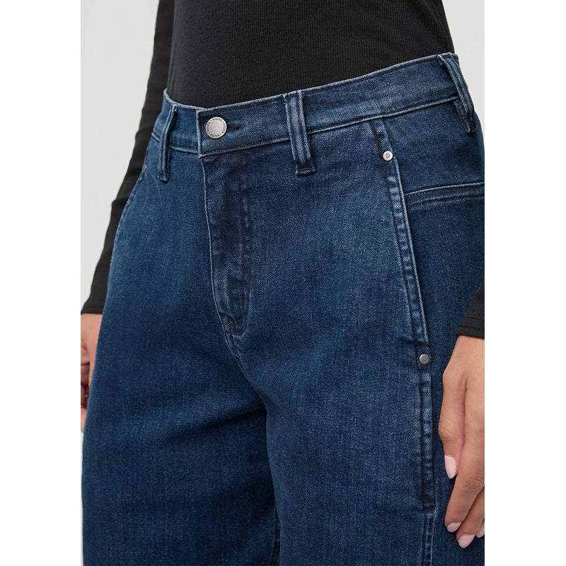 DUER Performance Denim+ High Rise Barrel - Dark Stone