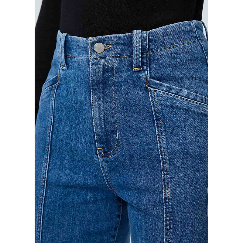 DUER Performance Denim+ High Rise Trouser - Medium Stone