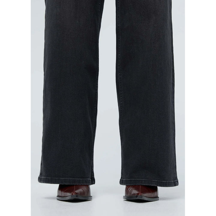 DUER Performance Denim+ High Rise Wide Leg - Faded Black
