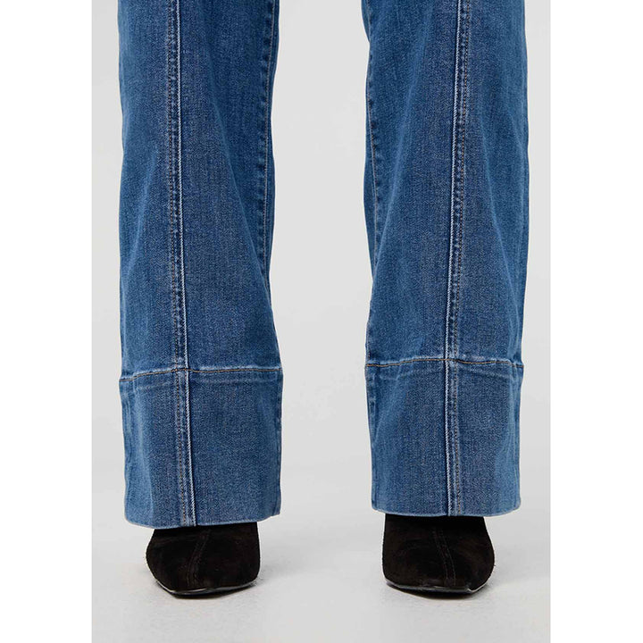 DUER Performance Denim+ High Rise Trouser - Medium Stone