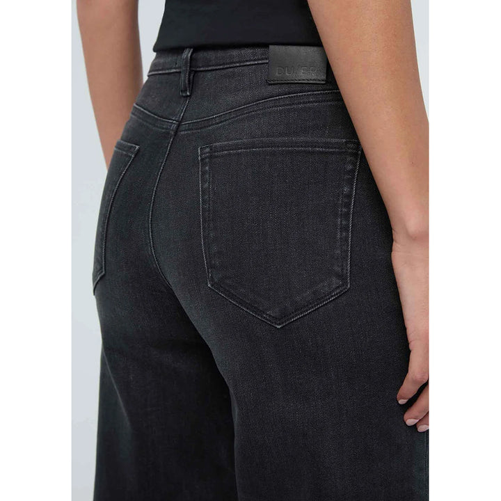 DUER Performance Denim+ High Rise Wide Leg - Faded Black