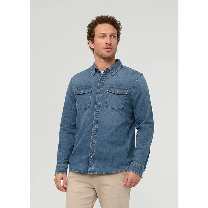Chemise en jean léger à deux poches DUER Performance