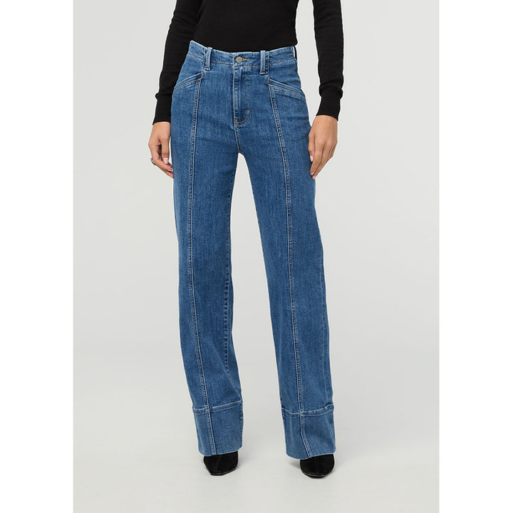 DUER Performance Denim+ High Rise Trouser - Medium Stone