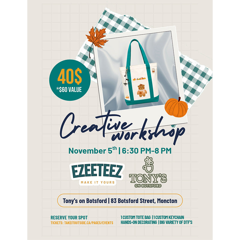 Ezeeteez Creative Workshop at Tony's on Botsford Event Ticket