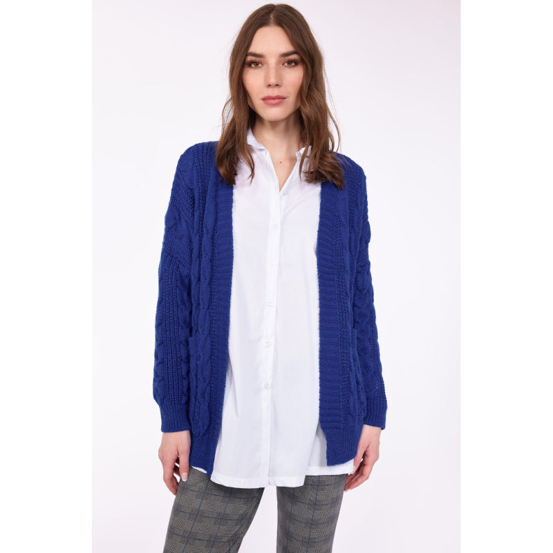 Pistache Cableknit Cardigan with Pockets